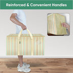 BALEINE 2-Pack Oversized Moving Bags with Reinforced Handles, Heavy-Duty Storage Tote for Clothes, Moving Supplies (Color Str