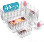 Vtopmart 44PCS and 72PCS Clear Plastic Drawer Organizers Set
