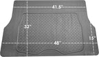 FH Group Premium Liners Tall Channel Trimmable All Weather Rubber Full Set Car Floor Mats (Pink) w. Trimmable All-Season Cargo Liner (Black) - Universal Fit for Cars Trucks and SUVs