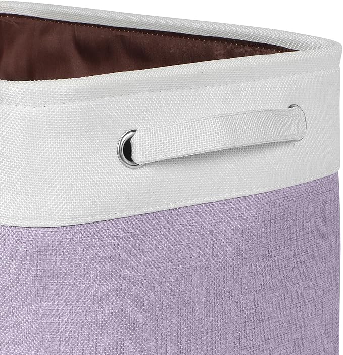 Kntiwiwo Foldable Storage Bin Collapsible Fabric Storage Basket Cube with Durable Handles Closet Organizer Bins for Organizin