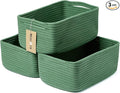 MiniArk Small Storage Baskets for Organizing | Closet Organizer Bins | Shelf Toy Basket | Woven Rope Baskets | Cube Decorativ