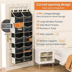 Aokeyee 5 Tiers Over the Door Storage Organizer, Behind Door Storage for Baby Nursery, 80lb Capacity Door Hanging Organizer w