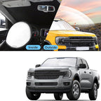 TINGLU Sun Shade for Ford Ranger 2019-2024 2025 2026 Accessories Windshield Sun Shade Window Shade UV Rays Protection Sun Visor Cover with Steering Wheel Sunshade Storage Bag