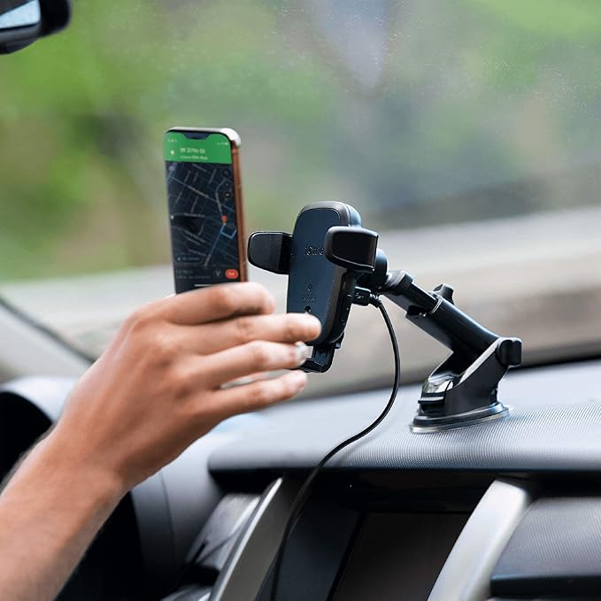 iOttie Auto Sense Qi Wireless Car Charger - Automatic Clamping Dashboard Phone Mount with Wireless Charging for iPhone, Samsung Galaxy, Google Pixel, Huawei, LG, and Other Smartphones