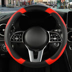 Microfiber Leather Steering Wheel Cover Large Size for Ford F150 F250 F350 RAM 4Runner Tacoma Tundra Armada Model S Model X, 