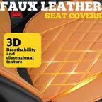 LINGVIDO Car Seat Covers Full Set (5 Seats) - Premium Perforated Nappa Leather, Waterproof Shield, Omni-Adapt Fit SUVs Sedans