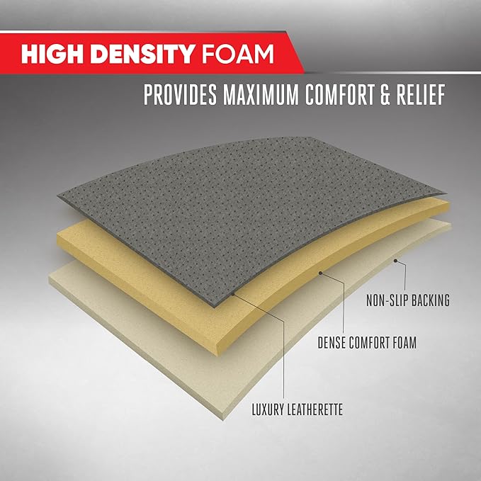 Motor Trend Car Seat Covers for Front & Rear Full Set - Nappa Leather Seat Protectors for Cars, Trucks & SUVs - Gray Automoti