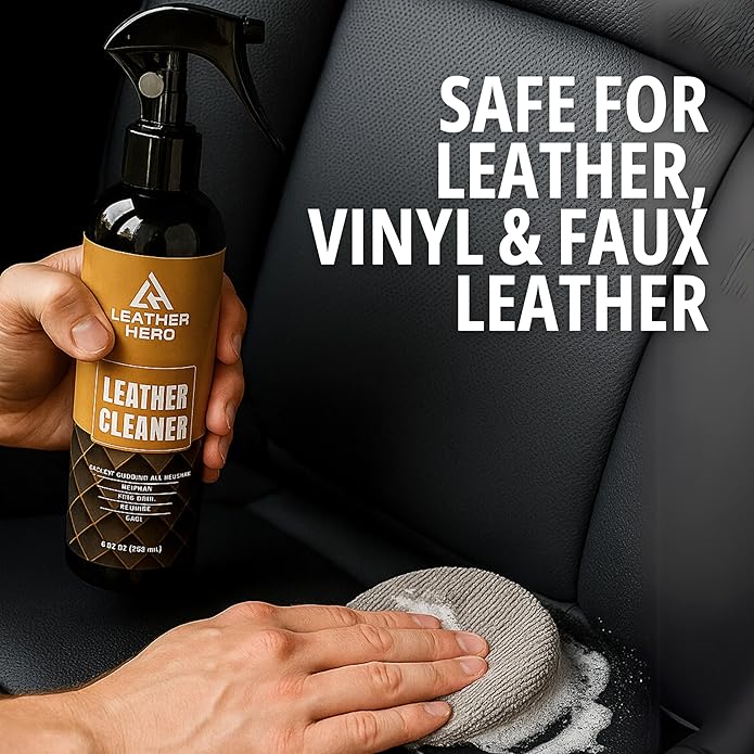 Leather Cleaner and Conditioner Kit – 4-Piece Set with Best Leather Cleaner for Couches, Sofas, Chairs, Furniture, and Car In