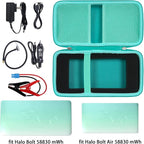 khanka Hard Travel Case Replacement for Halo Bolt 58830/57720 / Air 58830 / ACDC Max 55500 mWh Portable Emergency Power Kit, Portable Phone Laptop Charger, Case Only (Teal)
