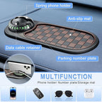 LivTee Multifunction Car Anti-Slip Mat, 360° Rotatable Multifunctional Car Dashboard Mobile Phone Holder with Temporary Parki