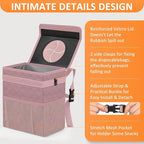 Car Trash Can Cute Trash Bag Bin Hanging Waterproof Automotive Garbage Cans Leak Proof Vehicle Trash Can Diamond Pattern-Pink