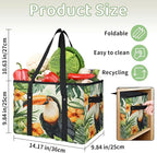 Reusable Grocery Bag, Foldable Large Shopping Tote Bag for Groceries Kitchen Picnic Car Trunk