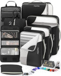 8 Set Packing Cubes for Travel, Gifts for Women Mom,Anti-Tearing Suitcase Organizer for Luggage with Shoe & Hanging Toiletry 