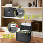File Storage Cabinet File Organizer Document Organizer File Box in Office and Home with Combination Lock with 20 Letter Size 