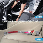 Car Seat Gap Filler Set of 2, 3IN1 Seat Side Gap Filler Plug with Storage Slot & Hook Function, Soft Foam Universal Fit Car SUV Truck Fill Gap Between Seats Console Organizer（Standard L Gray）