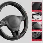 Rubbermaid Steering Wheel Cover – Universal Fit 14.5"–15" Steering Wheel Cover, Anti-Slip Grip, Breathable Leather, All-Seaso