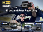 Pelsee P1 Pro 4K Dash Cam Front and Rear, STARVIS 2 Sensor, 64GB Card, Dual Dash Camera for Cars with Full-Color Night Vision