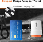SUOCO Travel Vacuum Pump for Vacuum Storage Bags, Mini USB Rechargeable Portable Cordless Electric Pump for Compression Seal 