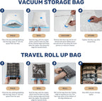 Simple Deluxe 20 Pack Space Saver Bags (4 Jumbo/4 Large/4 Medium/4 Small/4 Roll M) Vacuum Storage Bags, Vacuum Seal Bags with