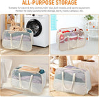 Collapsible Laundry Baskets with Easy Carry Handles, 95L Clothes Hamper for Storage, Foldable Laundry Basket Tear-proof, Larg