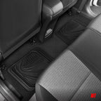 Motor Trend FlexTough Guard All-Weather Floor Mats for Cars – Black Waterproof Rubber Floor Mats, Universal Trim-to-Fit Automotive Accessories for Cars, Trucks & SUV