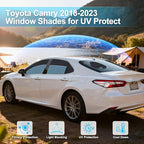 ZATOOTO Car Window Shades Custom Fit for Toyota Camry 2018-2023 4-Pack Car Window Covers with 100% UV Protection and Total Blackout Privacy Heat Insulation for Family Travel Baby and Pet Safety