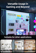 Wall Organizer Peg Board - Elevate And Declutter Your Gaming And Office - Create A Perfectly Structured Space(White)