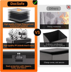 DocSafe 5200°F Fireproof Document Box with Lock,Heat Insulated File Organizer Storage with Pockets,Collapsible Portable Home 