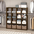 Furinno Cubic Closet Organizers and Storage, 16-Cube Closet Organizer, Open Shelf Closet Storage, Extra Thick Frame for Wardr
