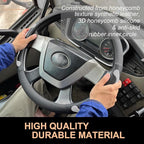 PINCTROT XL Size 17.5-18 Inch Comfy Grip Steering Wheel Cover for Semi Truck, Fits RV, Big Rig Trucker, 18 Wheeler and Classic Cars, Anti-Slip Design 17.5-18 Inch(Silicone White)