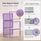 Kuject X-Large Shoe Storage Boxes Organizers Clear Plastic Stackable 12 Pack, Shoe Rack & Holder Substitute, Sneaker Containe