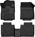 Husky Liners Weatherbeater Floor Mats | Fits 2024-2026 Lincoln Nautilus | Front & 2nd Row, 3-pc Black - 95571