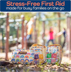 KeepGoing Travel First Aid Kit for Kids – 130 Pc. for Car, Home, Purse, Diaper Bag & Backpack with Latex-Free Bandages - Mini