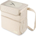 Car Trash Can - Cute Multifunctional Interior Car Accessory for Women, Organizer and Storage with Adjustable Straps, 2 Gallons (Leopard Print Beige)