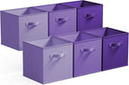 GRANNY SAYS Cube Storage Bins, 13 Inch Cube Storage Organizer, Fabric Storage Bins, Storage Cubes for Shelves, Closet, Purple