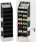 Criusia Shoe Organizer, Over the Door Shoe Organizer for Closet, Hanging Closet Shoe Storage with Large Deep Pockets, Holds S