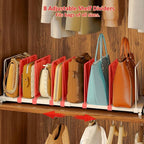 Dmevkic Extendable Purse Organizers Purse Storage. Length 16-28 in. Bag Organizer Purse Holder for Closet with 8 Adjustable S