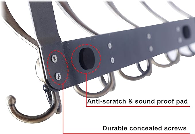 Dseap Over The Door Hook Hanger - Fits 1 3/8" to 1 3/4" Standard Doors | 5 Tri Hooks Heavy Duty Towel/Coat Rack | Door Organi