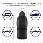 Skechers Air-Cooled Memory Foam Seat Covers,Mesh Thick Car Seat Covers,Piping Leather Car Seat Covers Front Seats,Airbag Comp