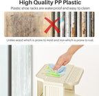 Kitstorack 10 Tiers Stackable Shoe Rack for Closet and Front Door Entrance - Free Standing Plastic Stand, Narrow Tall Vertica