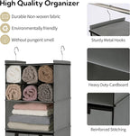 GRANNY SAYS Hanging Closet Organizer with Drawers, 4 Shelf Dividers Closet Hanging Organizer, Foldable Hanging Shelves for Wa