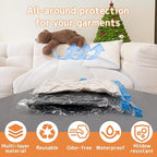 15 Pack Travel Vacuum Bags with Portable Electric Pump, Carry On Vacuum Seal Bags for Luggage and Suitcase, Space Saver Stora
