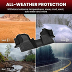 LASFIT Front Floor Mat for 2015-2021 Ford Transit 150/250/350/350HD Vinyl Floor Large Console(Not for Transit Connect Models) All Weather Protector TPE Car Floor Liner for Transit Vans, Black