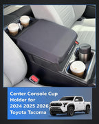 Cup Holder Inserts for Toyota Tacoma 2024 2025 2026 Accessories, Non-Slip TPE Center Console Front & Rear Cup Holder Protector Organizer for Tacoma Interior Accessories