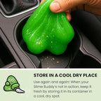 Slime Buddies Car Cleaning Gel Putty - 3 Pack Apple Scented Interior Detailing Tool for Cup Holder, Air Vent & Keyboard - Reu