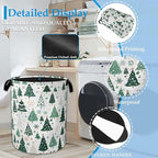 Christmas Tree Laundry Basket Woodland Collapsible Laundry Hamper Clothes Toy Storage Bin for Bathroom Bedroom Room Decor 16"