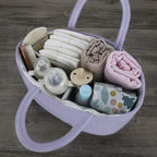 Baby Diaper Caddy Organizer Cotton Rope Nursery Storage Bin Basket Portable Holder Tote Bag for Changing Table Car Travel Bab