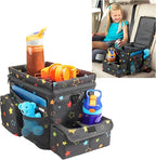 High Road CarHop Car Organizer for Kids and Passenger Seat Organizer for Adults - Road Trip Cooler with Car Cup Holder Tray and 6 Organization and Storage Pockets