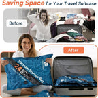 2026 Upgraded Vacuum Travel Bags Oxford Cloth Compression Packing Bags with Privacy Protection Space Saver for Luggage Suitca