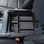EDBETOS Center Console Organizer Compatible with Ford F150 2021-2023 Accessories (40/Console/40 Front-Seats ONLY) F-150 Armrest Box Interior Pallet Secondary Storage Box Insert Tray, Black